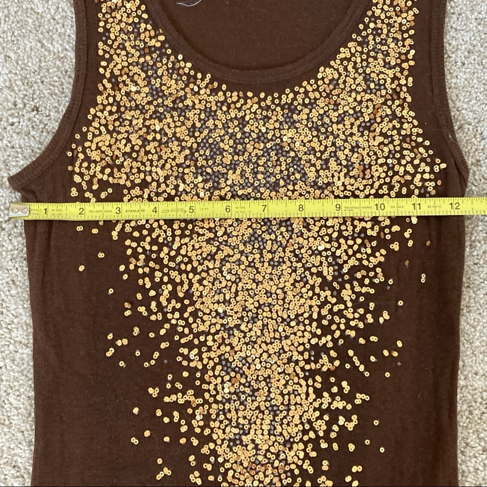 Brown sequin Fang Glam y2k tank top - Picture 7 of 7